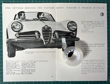 Rarissima Pubblicità ALFA ROMEO GIULIETTA Sprint Spyder del 1957