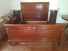 Letto stile impero matrimoniale mogano fine 800 / primi 900