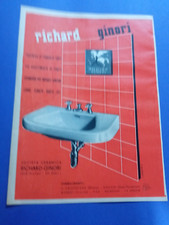 PUBBLICITA' 1938 PIASTRELLE BAGNO CERAMICA RICHARD-GINORI ILL. L.VERONESI