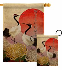 Gru Coronata Rossa Tela