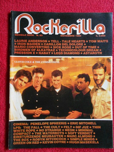 Rivista rockerilla 1985 - rivista, 63/1985
