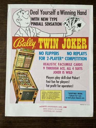 Bally twin joker arcade - joker,