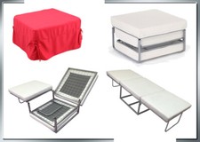 Pouf letto rosso pouff - letto,