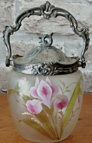 Pot biscuits verre emaille - biscuits,