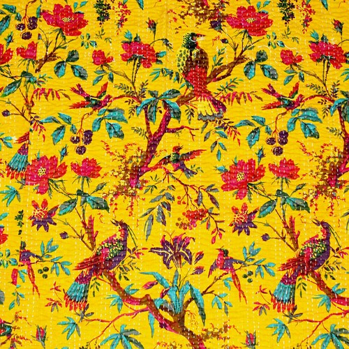 Copriletto trapuntato kantha - trapuntato,