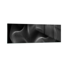 Quadro su Vetro 160x50cm 3D Linee Moderno Stampe Immagini Quadri Moderni Murale