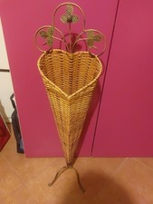 portaombrelli vintage In Vimini e Ferro Battuto