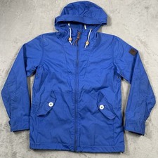 Giacca Penfield uomo piccola blu parka cappotto trailwear Hudson tessuto cerato cappuccio zip