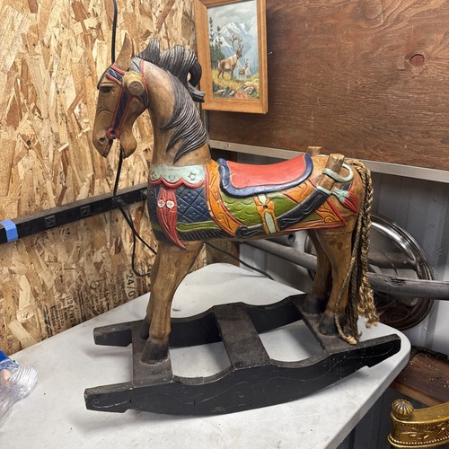 Antico cavallo dondolo - antico, a