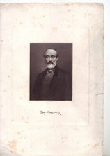 Giuseppe Mazzini stampa con autografo - Inc.A. Guadagnini prima metà dell'800