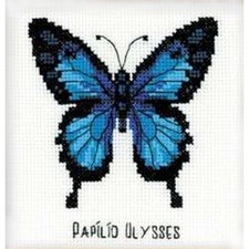 Set di ricami Riolis per il ricamo a punto croce "Ulisse farfalla", motivo a con