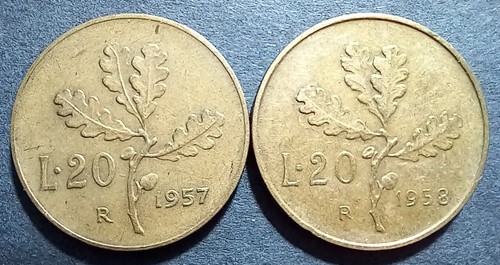 Vecchie lire italia - coppia, 20