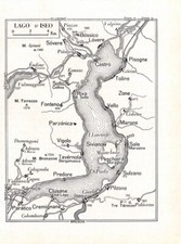 Carta geografica antica - , lago