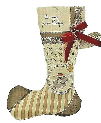 Calza befana tessuto - calza,
