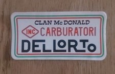 carburatori dellorto clan mc donald adesivo raro vintage epoca motori auto moto