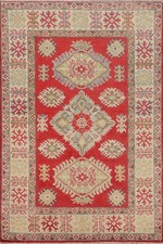 Red Kazak Oriental Accent Rug
