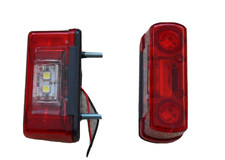 2 x 12/24V LED Rosso Targa