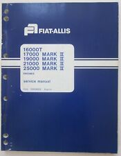FIAT-ALLIS 16000T 17000-19000-21000-25000/MK2 motori engines manuale officina