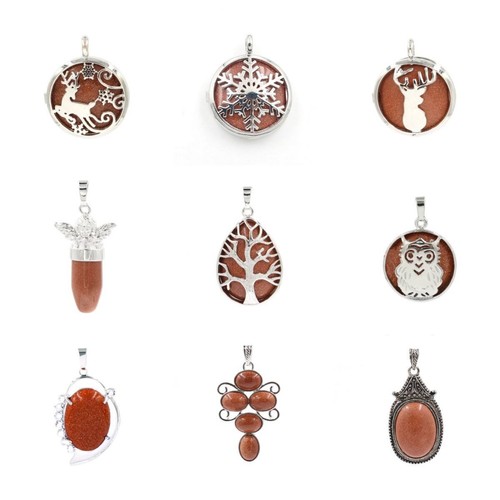 3pz collana ciondolo pietra - collana,