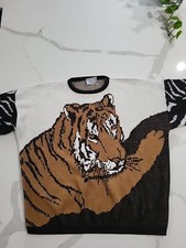 Maglione Vintage Tiger Knit 100% Acrilico Venezia Sportswear Made In USA!