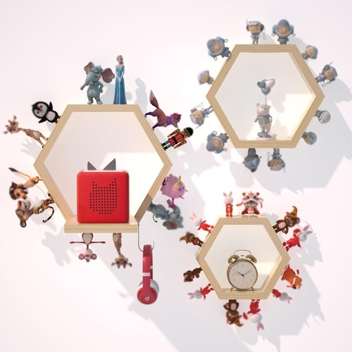 Scaffale magnetico hexagon - scaffale,