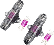 2 Pz Portafusibili in Linea ANL MANL Da 100 a 6-10 AWG Con 2 Fusibili Da 100 A