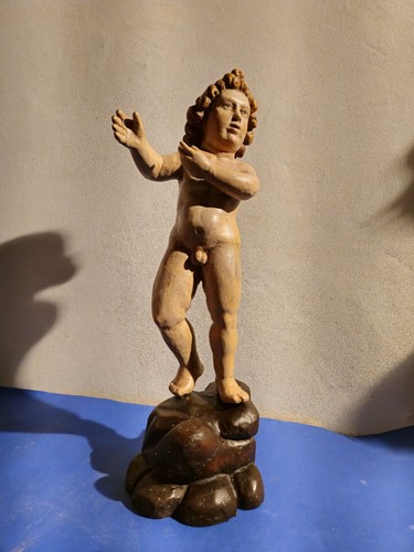 Gesù bambino legno laccato - bambino,,
