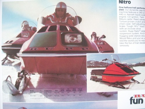 1976 vintage rupp snowmobile - 1976,