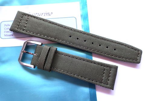 Strap 20mm green canvas and - green,
