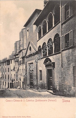 Cartolina siena casa - siena, e