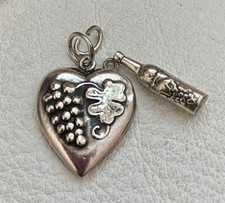Antico ciondolo cuore gonfio