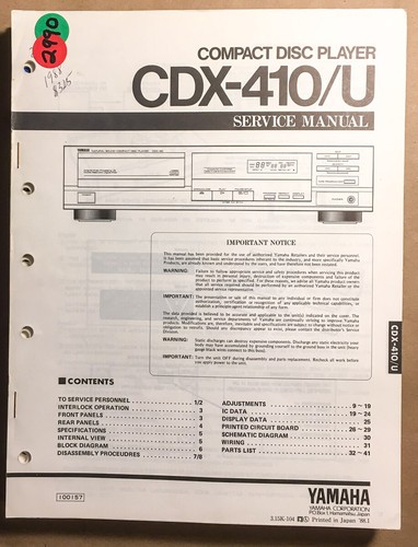 Yamaha cdx 410 - yamaha, cdx-410u