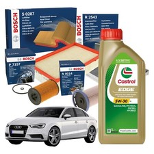 Kit Tagliando 5LT Olio + 4 Filtri Bosch Audi A3 (8V1) 2.0 TDI KW 110 CV 150