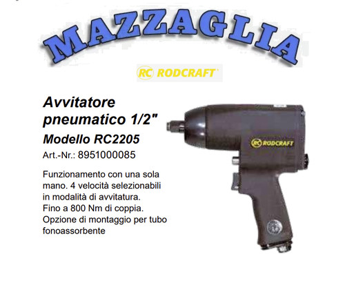 Rodcraft avvitatori pneumatici - rodcraft,