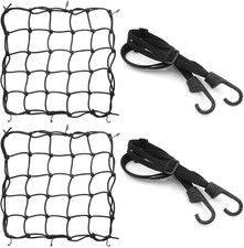 2 Rete Ragno E 2 Moto Elastica Con Ganci per Fissare I Bagagli Casco Elastici pe