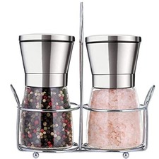 Bugucat Set di Macina Sale e Pepe,Premium Saliera e Pepiera in Acciaio (a5u)