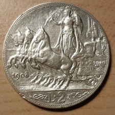 2 lire 1908 REGNO D'ITALIA