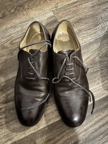 Brown leather oxford - brown,
