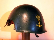 Elmetto M33 operatore radio Regia Marina bellico ww2