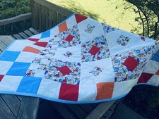 TRAPUNTA NEONATO - COPRI LETTINO/TAPPETINO DA GIOCO - REVERSIBILE - 132X87CM - NUOVA