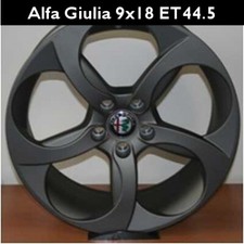 Cerchio Lega 9.0-18 5x110 ET 44.5 Alfa Romeo Giulia Nero Opaco Nuovo Originale