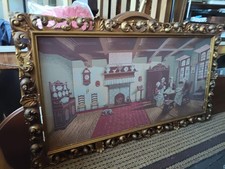 ARAZZO ANTICO CON CORNICE IN LEGNO