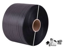 REGGETTA NERA 12 x 0,60 BOBINA REGGIA PP DA 1000 MT + 250 SIGILLI BULINATI 