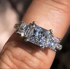 2.35ct Princess Moissanite