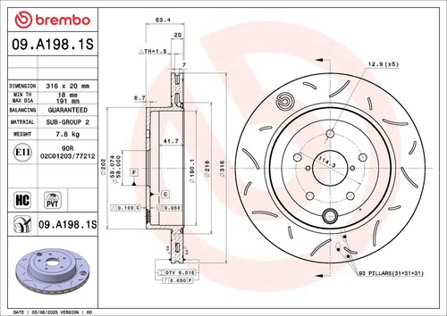 Brembo dischi freno - brembo, slotted