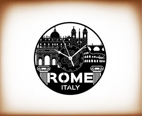 Orologio parete citta roma - da,