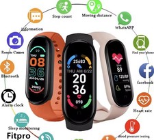 SMARTWATCH M6 OROLOGIO SMART BAND FITNESS TRACKER CARDIO FREQUENZIMETRO 6 COLORI