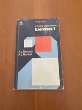A PRACTICAL ENGLISH GRAMMAR EXERCISES 1 3rd EDITION THOMSON MARTINET VINTAGE '86