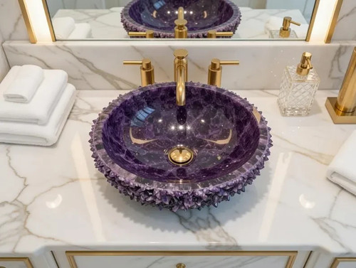 Lavabo con vaso - , ametista