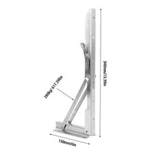 13.6in Pieghevole Panchina Tavolo Scaffale A Muro In Acciaio Inox Resistente